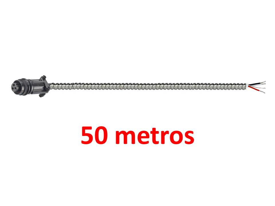 Cable con armadura 50M, conector 3 socket MIL y sin conector al otro extremo. CST-CBL303-E90-050M-Z