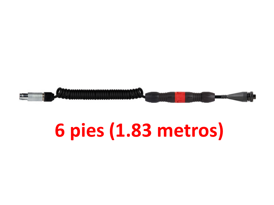Cable poliuretano roscado SKF MICROLOG GX CMXA & AX y Microlog dBX Series, 6 pies con conector de seguridad. Cable CMAC 5209 -06S CST-CB104-C66-006-D2CG-SF
