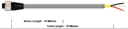 Cable con revestimiento de  malla de acero inoxidable 10 metros longitud CST-CB811-A2A-010M/010M-L