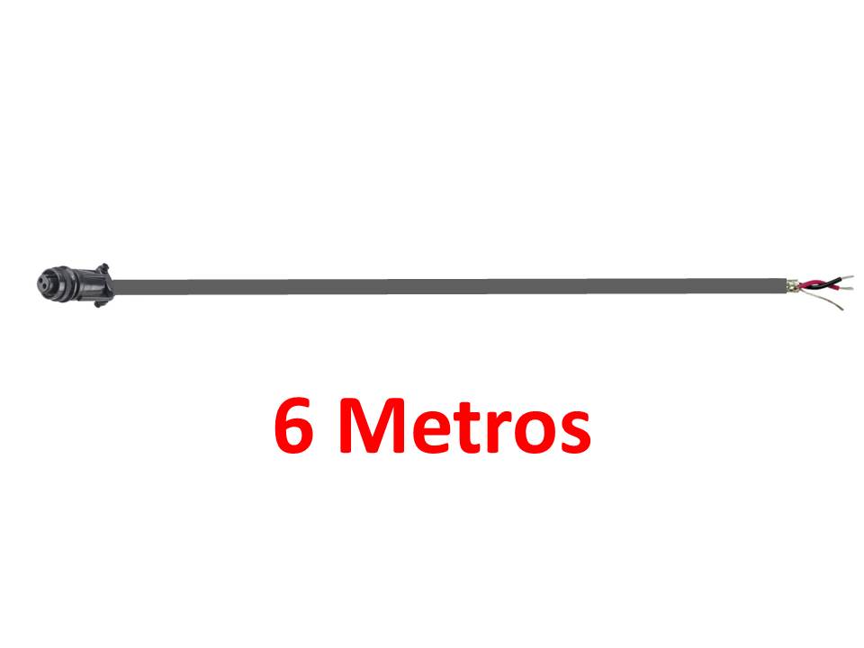 Cable poliuretano 6M, conector 2 socket MIL y sin conector al otro extremo. CST-CBL202-C90-006M-Z
