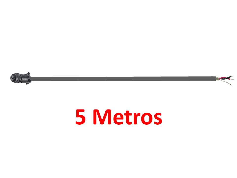 Cable poliuretano 5M, conector 2 socket MIL y sin conector al otro extremo. CST-CBL202-C90-005M-Z