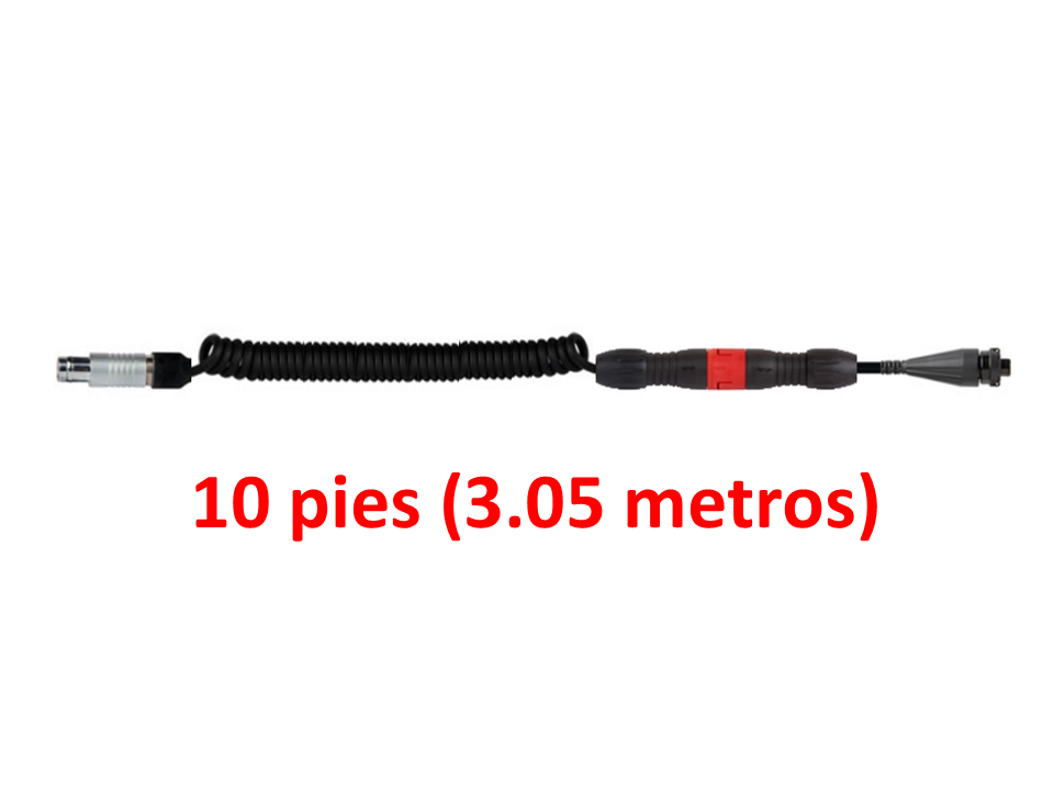 Cable poliuretano roscado SKF MICROLOG GX CMXA AX y dBX Series, 10 pies con conector de seguridad. Cable CMAC 5209  -10S CST-CB104-C66-010-D2CG-SF