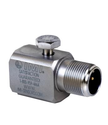 Platinum Stock Products; Low profile, industrial, ceramic shear ICP accelerometer, 100 mV/g, 0.5 to 8000 Hz, side exit, 2-pin connector, single point ISO 17025 accredited calibration CST-S602D01