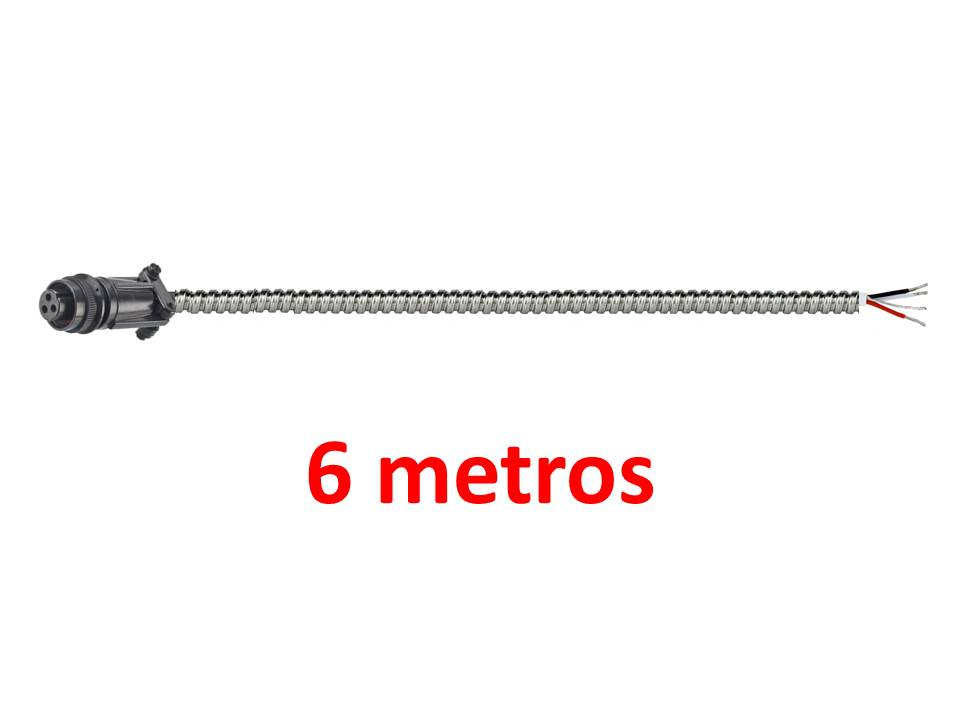 Cable con armadura 6M, conector 3 socket MIL y sin conector al otro extremo. CST-CBL303-E90-006M-Z