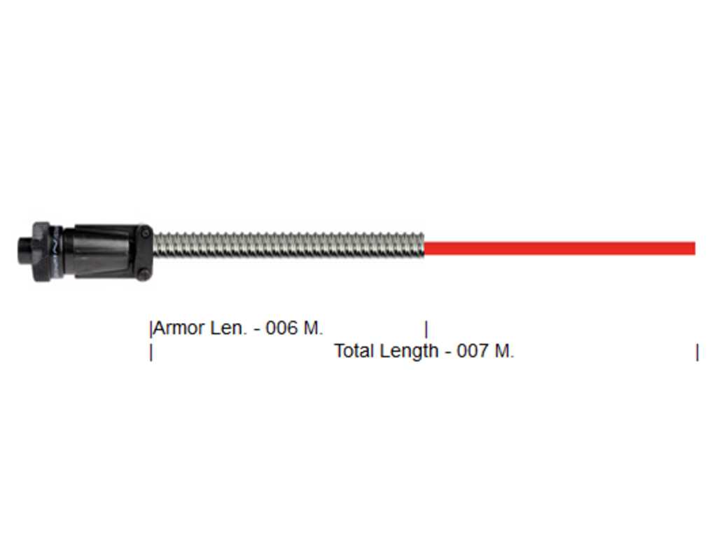 Cable par trenzado, armadura  de acero inoxidable, teflon rojo. CST-CB206-D2Q-006M/007M-Z