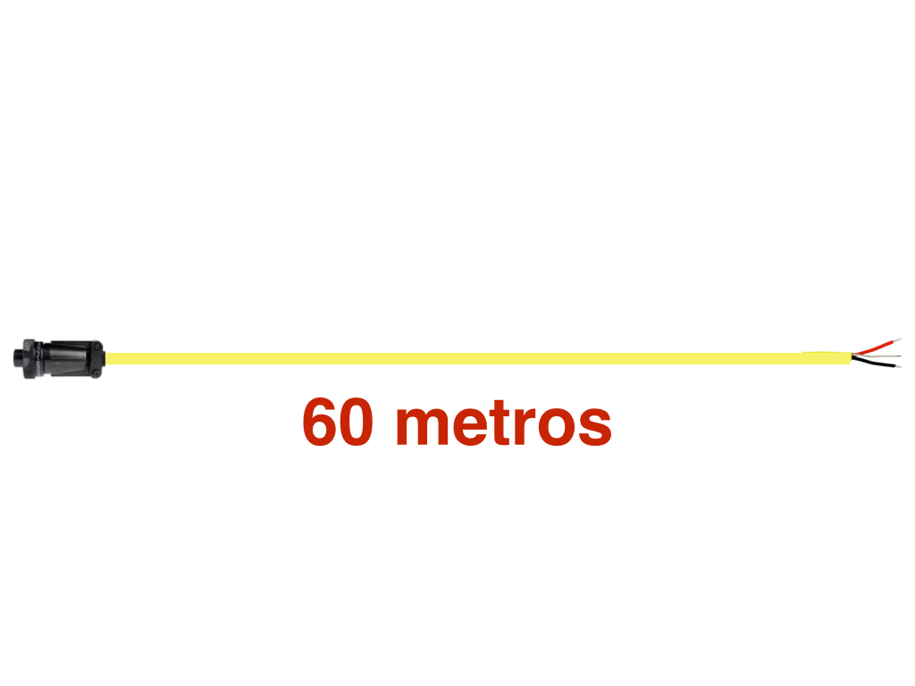 60 Metros de cable de teflon amarillo con conector CST-CBL102-C90-060M-Z