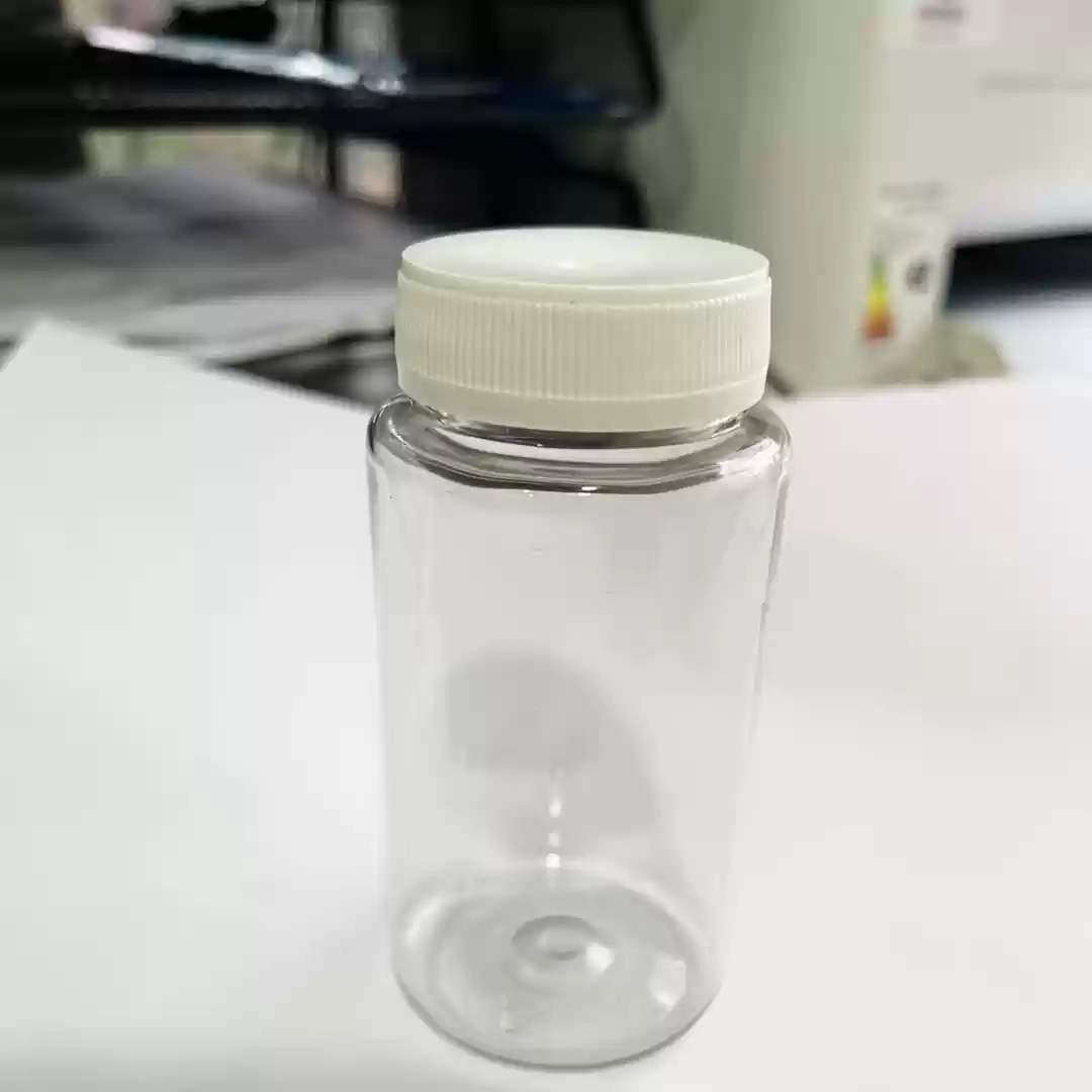 Botella (frasco) transparente para muestra de aceite lubricante 120cc. CST-21-04-CLN