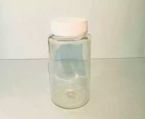 Botella (frasco) transparente para muestra de aceite lubricante 120cc. CST-21-04-CLN