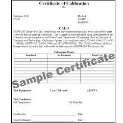 Certificados de Calibración para lámpara estroboscópicas CST-ST-CAL-LMP