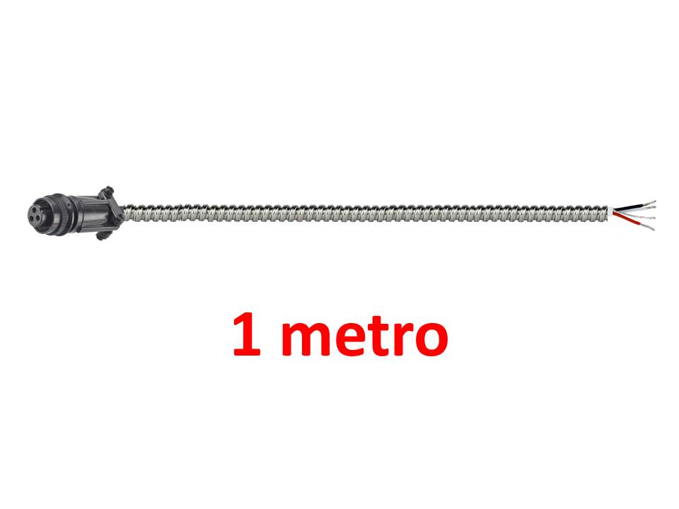 Cable con armadura 1M, conector 3 socket MIL y sin conector al otro extremo. CST-CBL303-E90-001M-Z