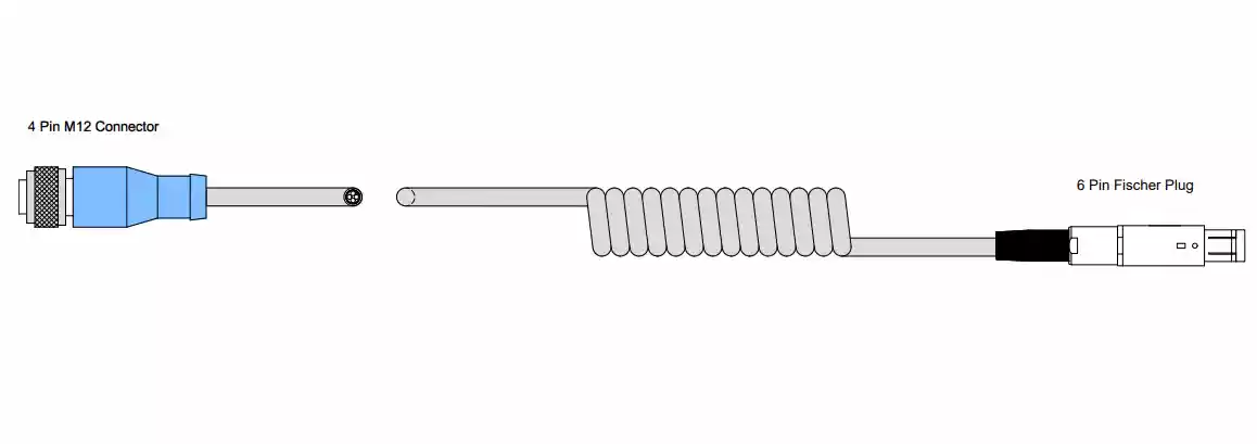 Cable poliuretano roscado para sensor Triaxial HS-173 y SKF MICROLOG GX CMXA & AX, Series. CST-HS-AC578