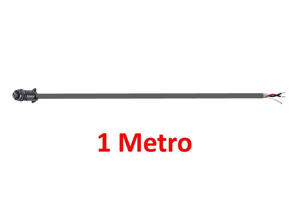 Cable poliuretano 1M, conector 2 socket MIL y sin conector al otro extremo. CST-CBL202-C90-001M-Z