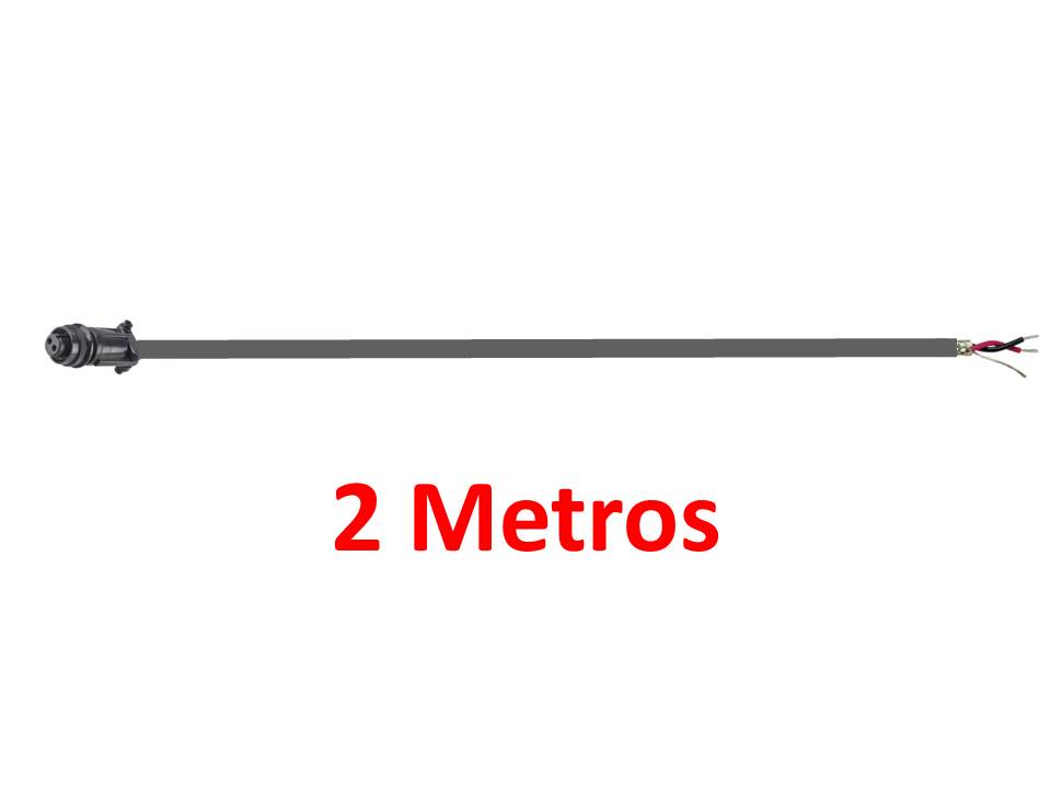 Cable poliuretano 2M, conector 2 socket MIL y sin conector al otro extremo. CST-CBL202-C90-002M-Z