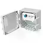 Caja switch dual de policarbonato con selector, salida doble BNC 6 canales. CST- HSSE006DT-PC