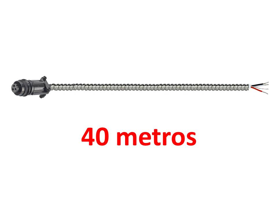 Cable con armadura 40M, conector 3 socket MIL y sin conector al otro extremo. CST-CBL303-E90-040-Z