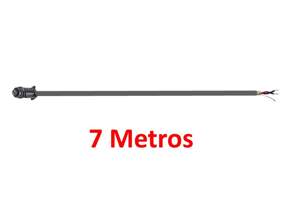 Cable poliuretano 7M, conector 2 socket MIL y sin conector al otro extremo. CST-CBL202-C90-007M-Z
