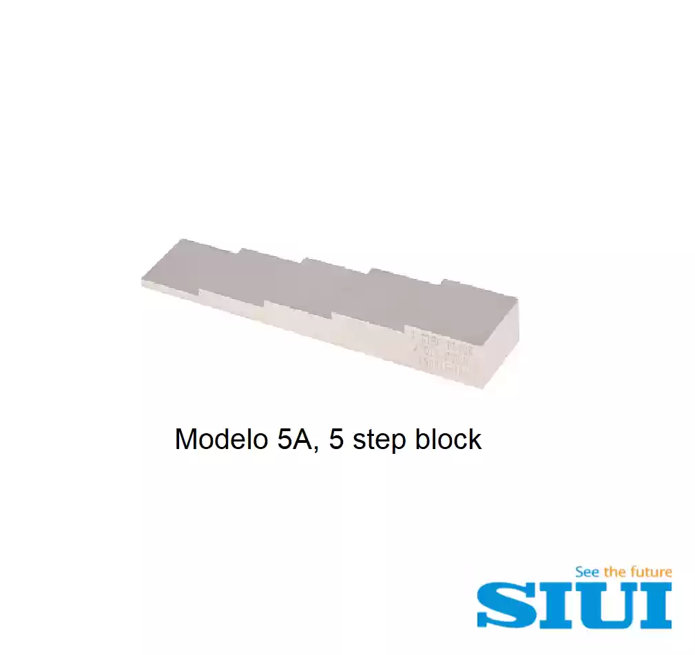 Bloque de calibración tipo escalerilla de 5 pasos Modelo 5A (2.5mm a 12.5mm) CST-SB7H-5A