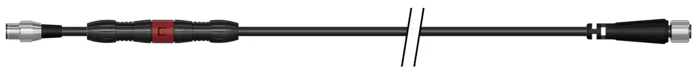 Cable liso poliuretano triaxial (Y, X, Z), CSI 2130-2140 5 metros, con conector de seguridad (anti atrape). CST-CB105-C560-005M-J4C-SFT