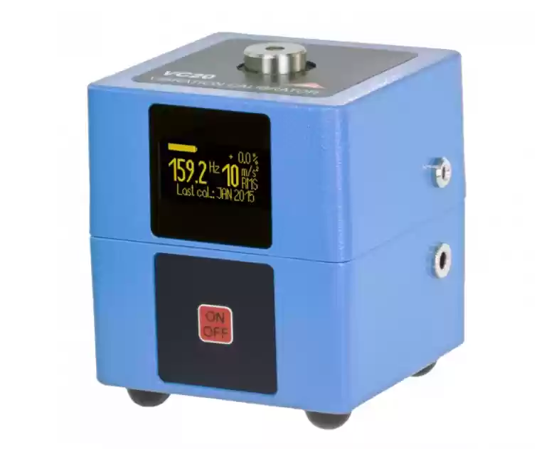 Calibrador verificador de equipos y sensores de vibración. CST-VC20