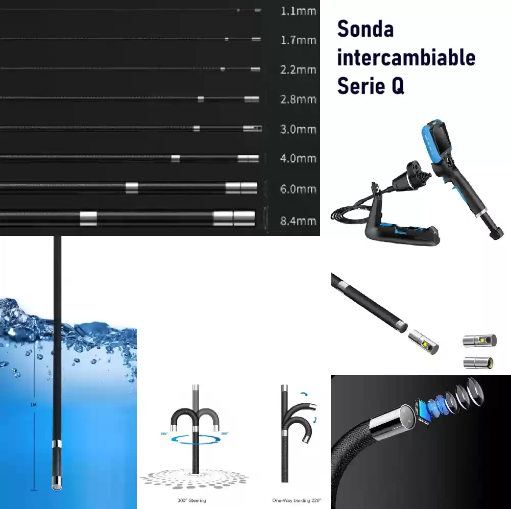 Sonda serie Q 1m - 6mm, cámara frontal CST-Q610FM-WF-TE-SONDE