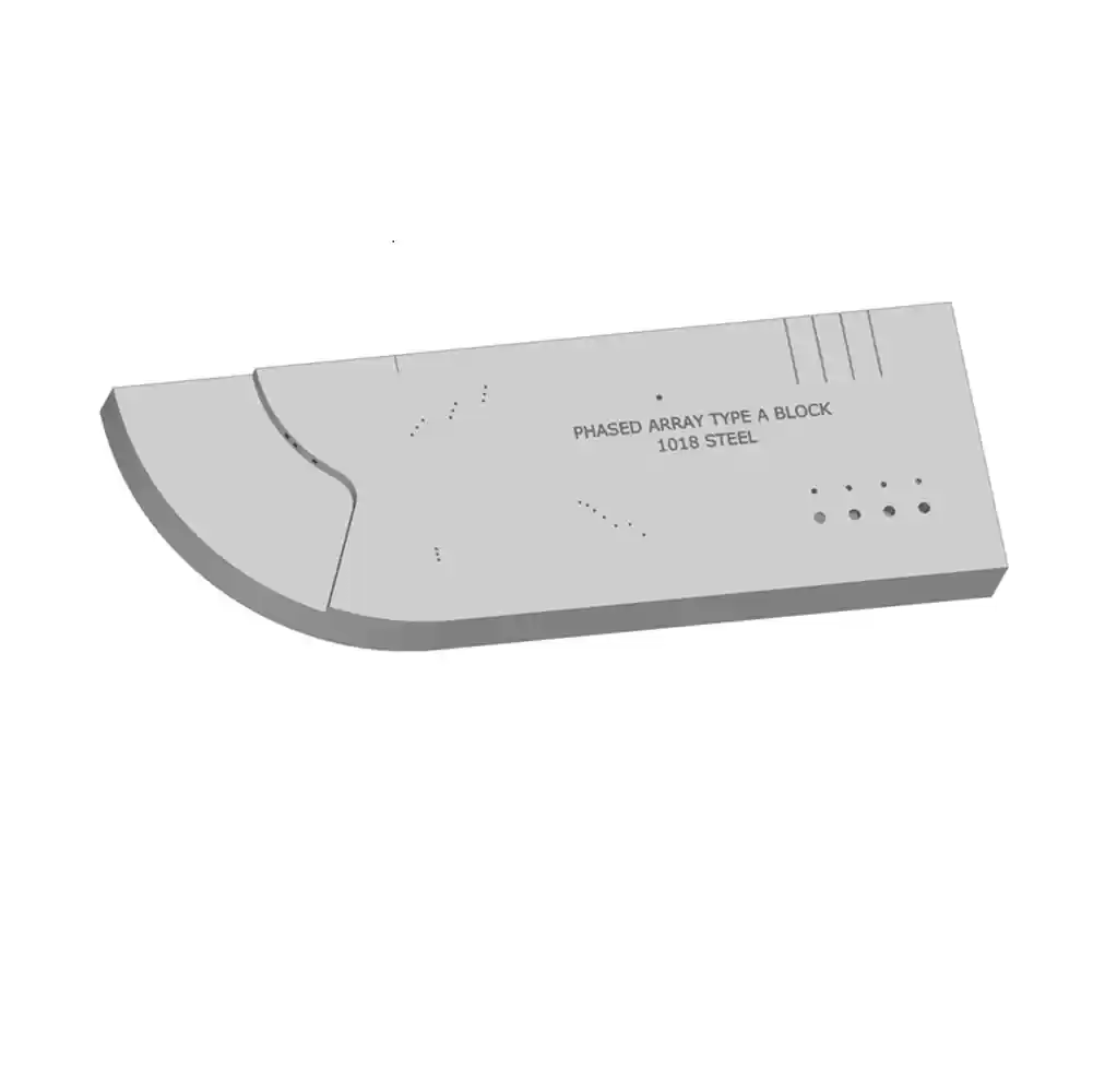 Bloque de Calibración Tipo A Phased array CST-PA-TypeA