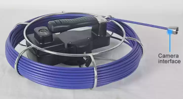 Sonda (reel) de fibra de vidrio azul 50 metros para videoscopios Wopson series H1 CST-X-H1-50M