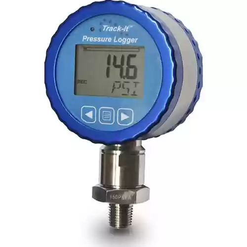 Registrador de datos de presión/temperatura Track-It Track-It  con pantalla, rango de 0 a 5800 PSIG, con certificado de trazabilidad NIST. CST-5396-0376-CAL