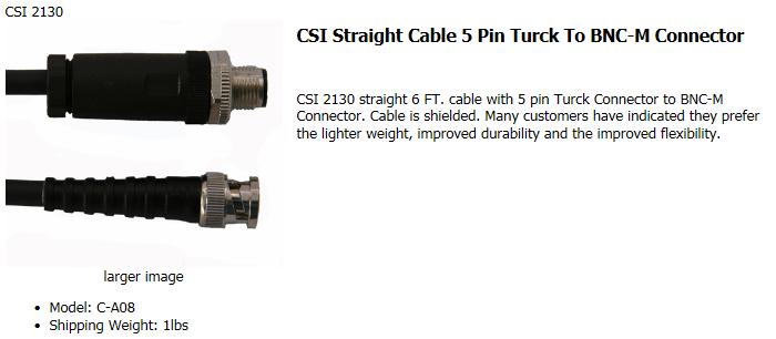 Cable para CSI 2130 CST-C-A08