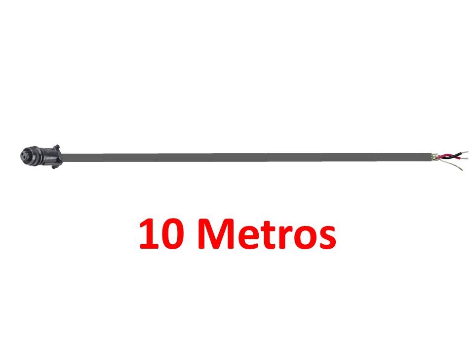 Cable poliuretano 10M, conector 2 socket MIL y sin conector al otro extremo. CST-CBL202-C90-010M-Z