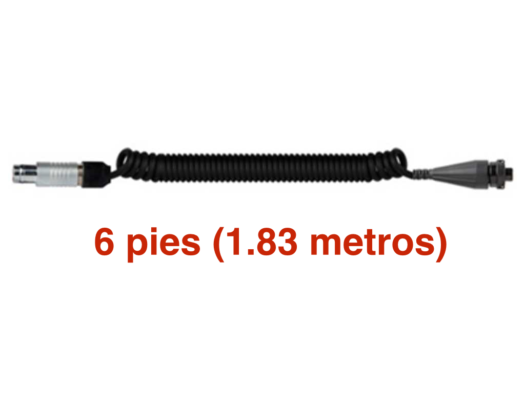 Cable poliuretano roscado SKF MICROLOG GX CMXA & AX y Microlog dBX Series, 6 pies.  Cable CMAC 5209 -06 CST-CB104-C66-006-D2CG